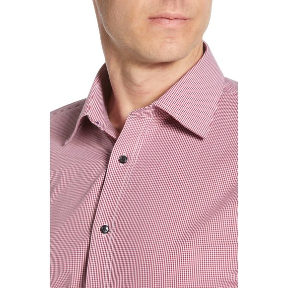 NWT Mens Size 16 32/33 Nordstrom Tech Smart Stretch Check Dress Shirt NEW - Picture 4 of 6